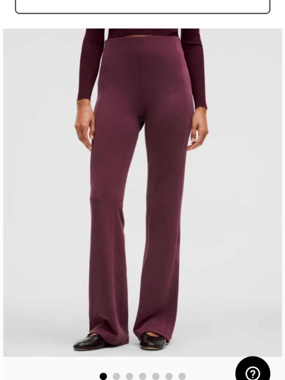 lululemon athletica Ribbed Wide-Leg Pants - Plum